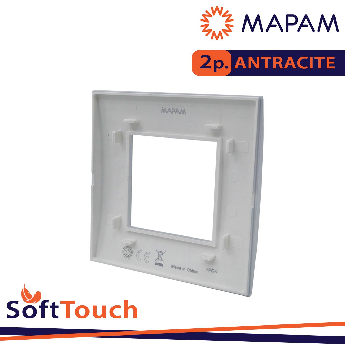 PLACCA SOFT-TOUCH ART-T1 2P 8002ST-6 ANTRACITE