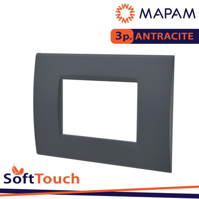 PLACCA SOFT-TOUCH ART-T1 3P 8003ST-6 ANTRACITE