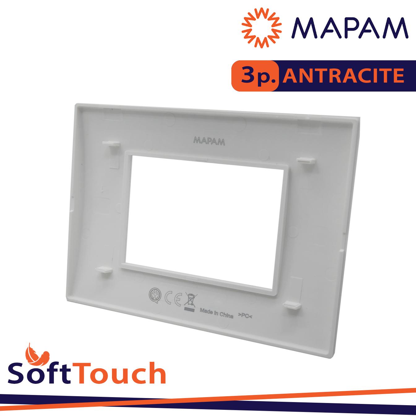 PLACCA SOFT-TOUCH ART-T1 3P 8003ST-6 ANTRACITE