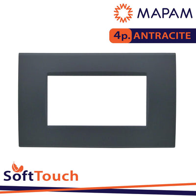 PLACCA SOFT-TOUCH ART-T1 4P 8004ST-6 ANTRACITE