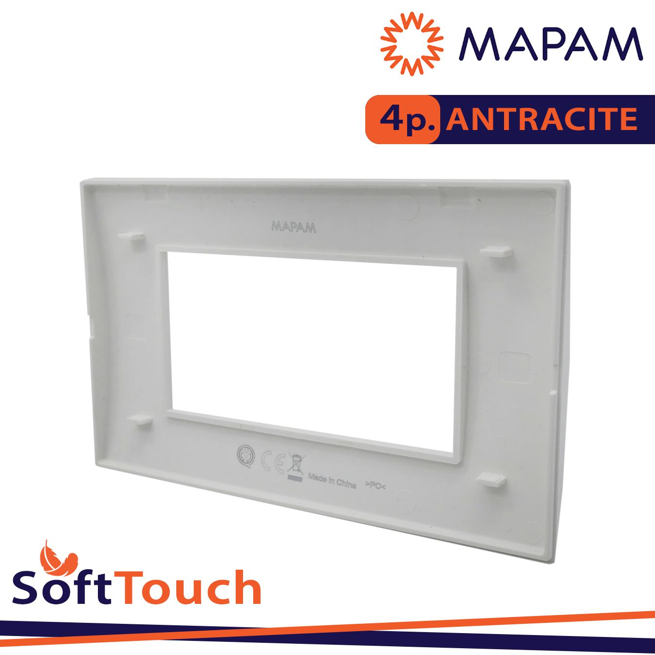 PLACCA SOFT-TOUCH ART-T1 4P 8004ST-6 ANTRACITE