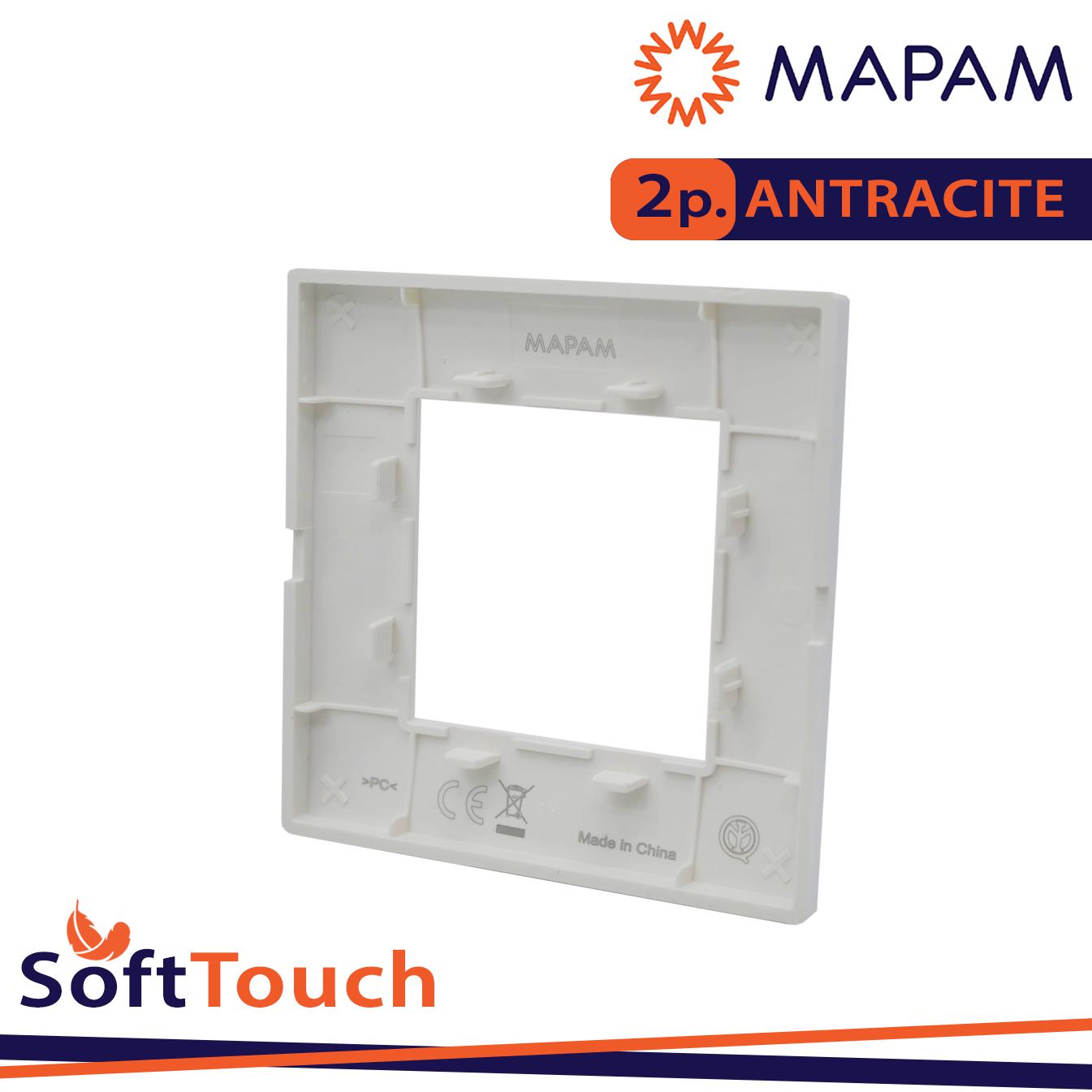 PLACCA SOFT-TOUCH GEM-T2 2P 6002ST-6 ANTRACITE