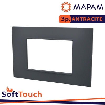 PLACCA SOFT-TOUCH GEM-T2 3P 6003ST-6 ANTRACITE