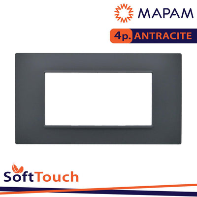 PLACCA SOFT-TOUCH GEM-T2 4P 6004ST-6 ANTRACITE