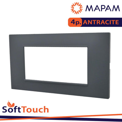 PLACCA SOFT-TOUCH GEM-T2 4P 6004ST-6 ANTRACITE