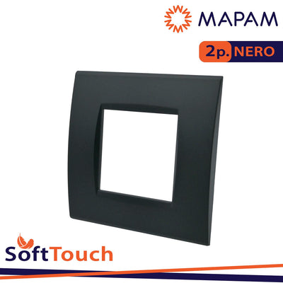 PLACCA SOFT-TOUCH ART-T1 2P 8002ST-2 NERO