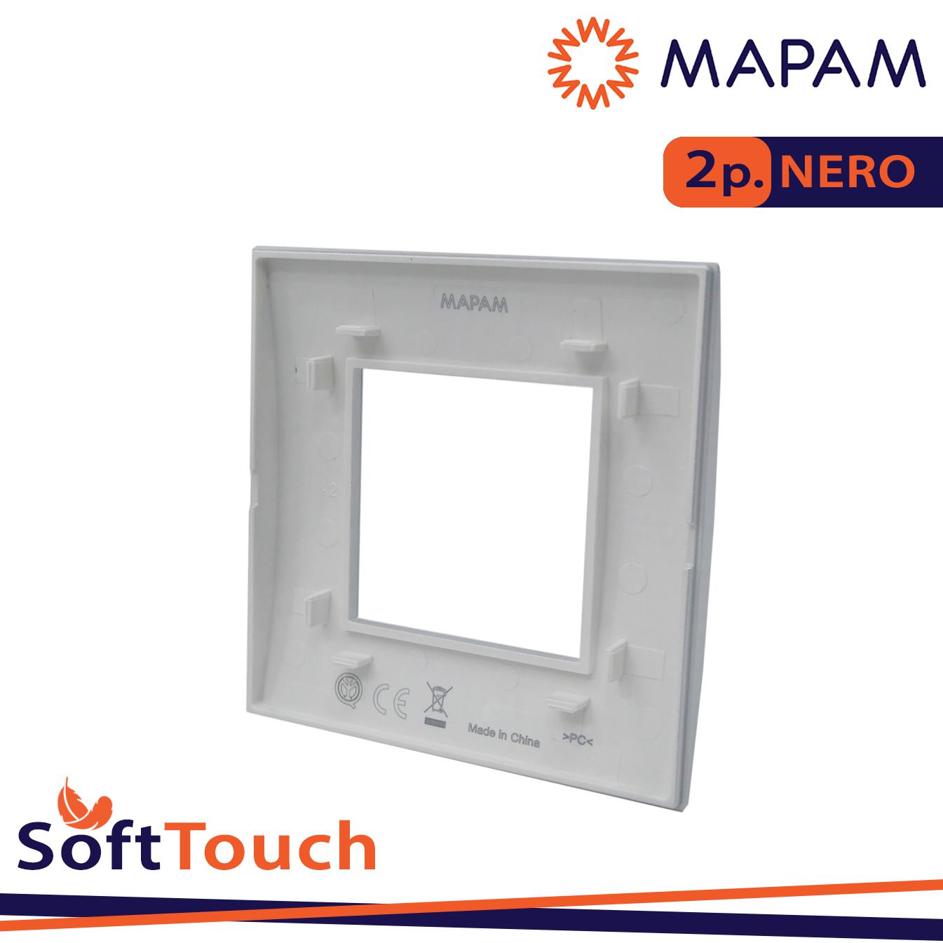 PLACCA SOFT-TOUCH ART-T1 2P 8002ST-2 NERO