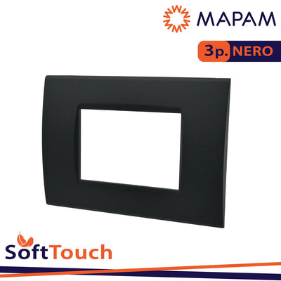 PLACCA SOFT-TOUCH ART-T1 3P 8003ST-2 NERO