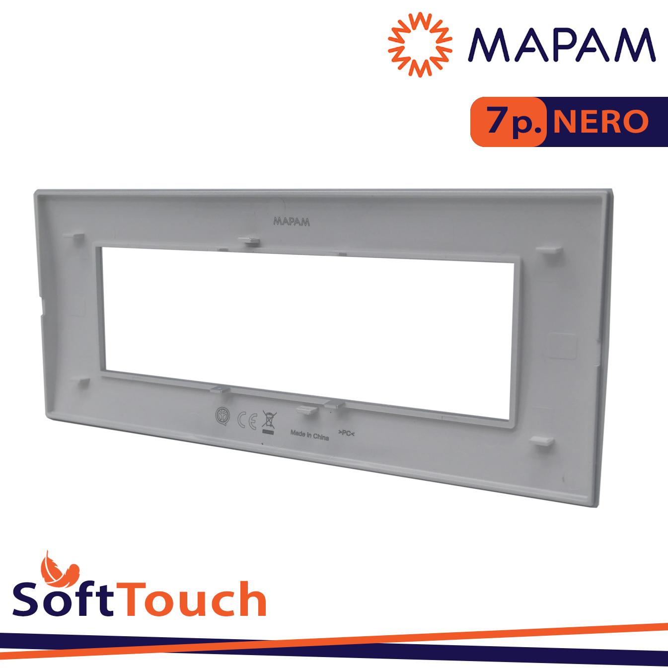 PLACCA SOFT-TOUCH ART-T1 7P 8007ST-2 NERO