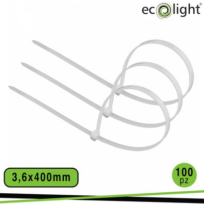 FASCETTA FERMACAVO 3,6X400MM BIANCO CONF. 100PZ