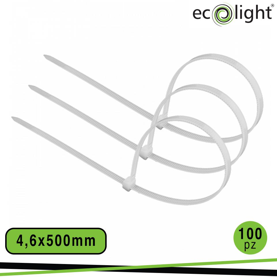 FASCETTA FERMACAVO 4,6X500MM BIANCO CONF.100PZ