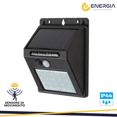 LAMPADA SOLARE CON SENSORE 3W  NERO