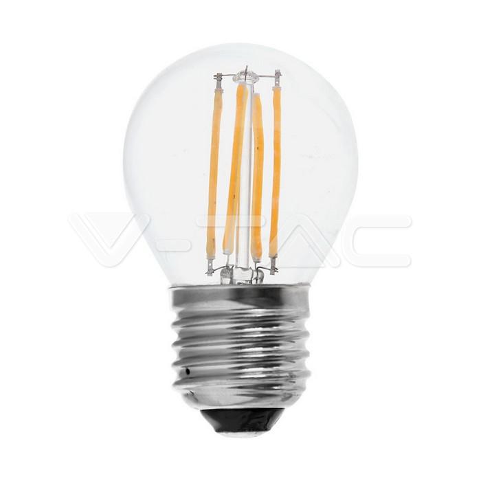 LED LAMPADINA 6W FILAMENT E27 G45 CLEAR COVER 6500K