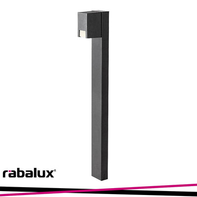 CERNON, OUTDOOR FLOOR LAMP, BLACK ALUMINIUM LAMP WITH WHITE