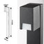 CERNON, OUTDOOR FLOOR LAMP, BLACK ALUMINIUM LAMP WITH WHITE