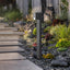 CERNON, OUTDOOR FLOOR LAMP, BLACK ALUMINIUM LAMP WITH WHITE