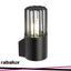 HAREN, OUTDOOR WALL LAMP, BLACK ALUMINIUM LAMP WITH TRANSPAR