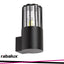 HAREN, OUTDOOR WALL LAMP, BLACK ALUMINIUM LAMP WITH TRANSPAR