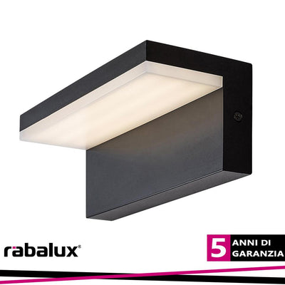 ZARAGOZA, OUTDOOR WALL LAMP, BLACK PLASTIC LAMP WITH WHITE P