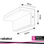 ZARAGOZA, OUTDOOR WALL LAMP, BLACK PLASTIC LAMP WITH WHITE P
