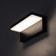 ZARAGOZA, OUTDOOR WALL LAMP, BLACK PLASTIC LAMP WITH WHITE P