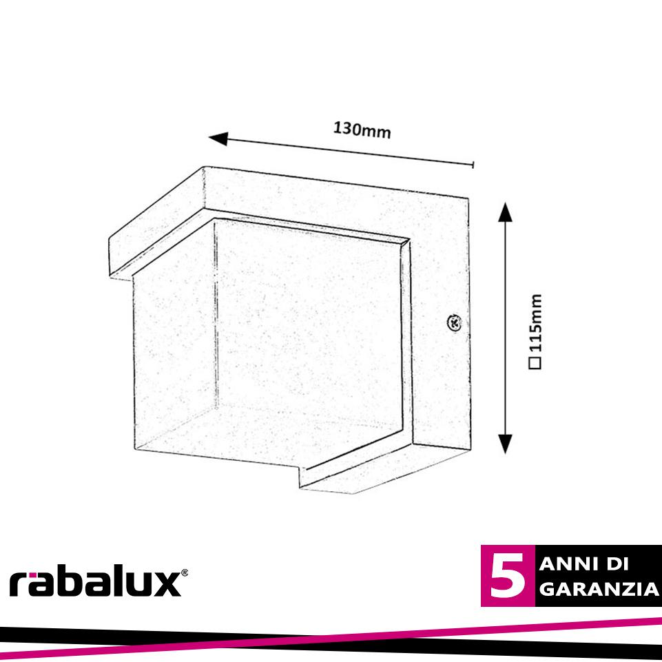 ANDELLE, OUTDOOR WHITE PLASTIC WALL LAMP, 10W, WITH SHADE: 5