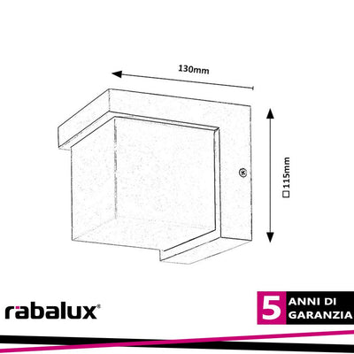 ANDELLE, OUTDOOR WHITE PLASTIC WALL LAMP, 10W, WITH SHADE: 5