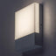 GIMONE, OUTDOOR WALL LAMP, BLACK PLASTIC LAMP WITH WHITE PLA