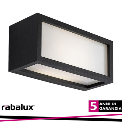 LUBLIN, INDOOR SMOOTH WALL LAMP, BLACK ALUMINIUM LAMP WITH W