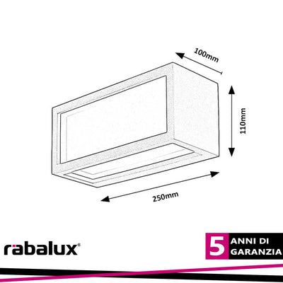LUBLIN, INDOOR SMOOTH WALL LAMP, BLACK ALUMINIUM LAMP WITH W