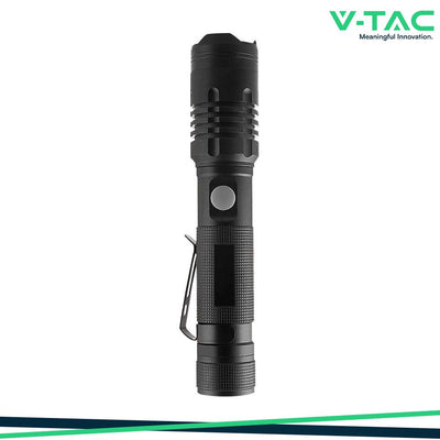 TORCIA LED 10W CON BATTERIA RICARICABILE USB C 100LM/W IP54