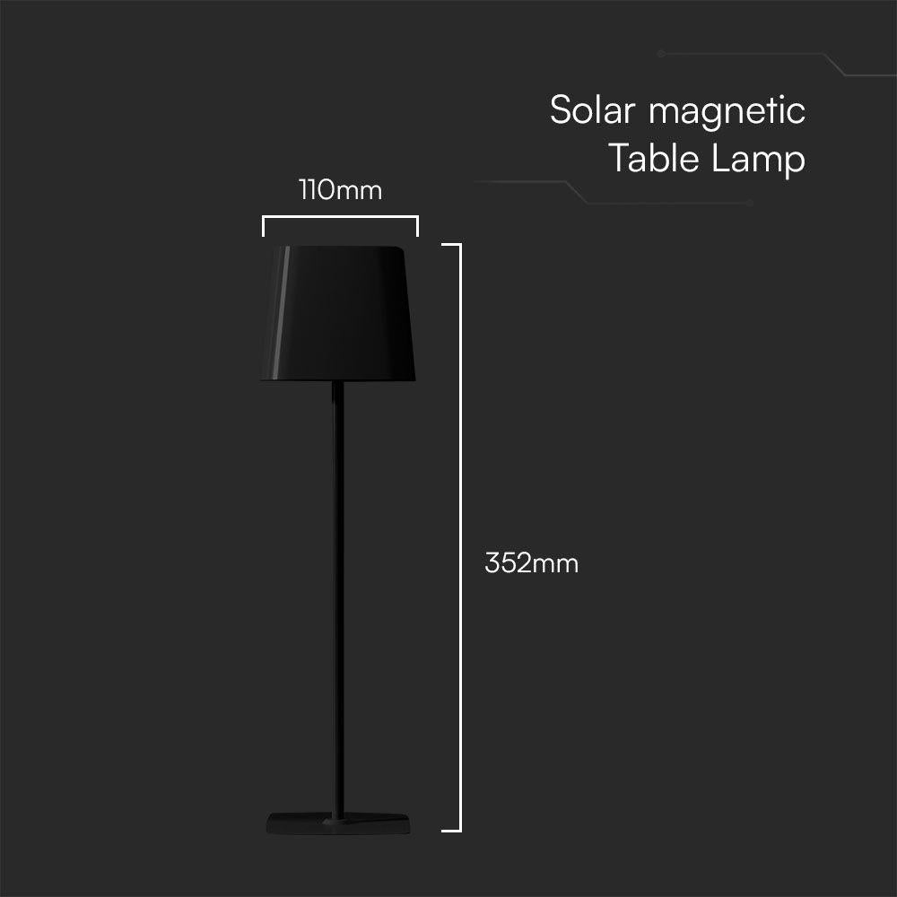 5W LED MAGNETIC TABLE LAMP WITH BATTERY 3600MAH CCT: 3 IN 1 CORPO NERO DIMMABLE