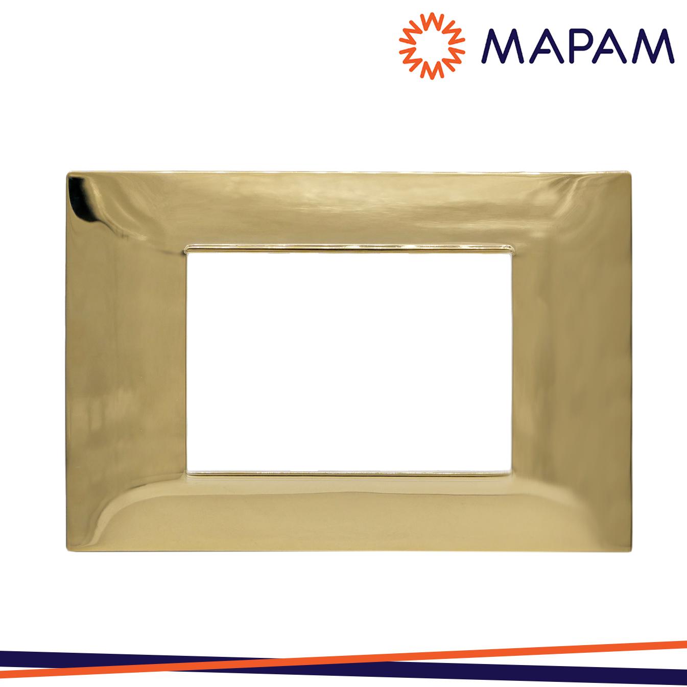 PLACCA TECNOPOLIMERO T2 M6003-05 3P ORO LUCIDO