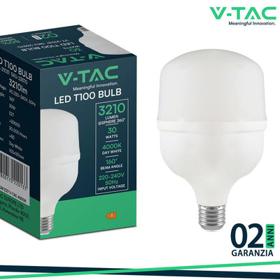 LED LAMPADINA 30W PLASTICA T100 4000K