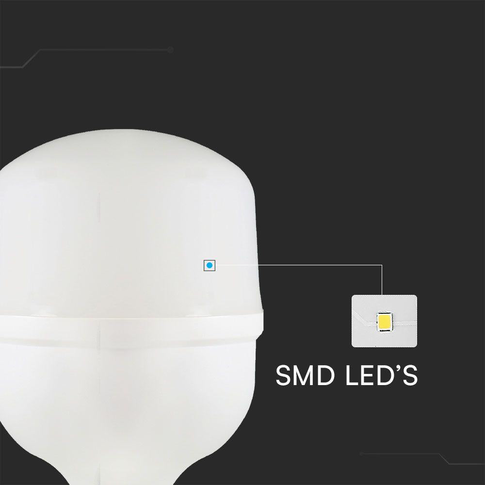 LED LAMPADINA 40W PLASTICA T120 4000K E27 CON E40 RING