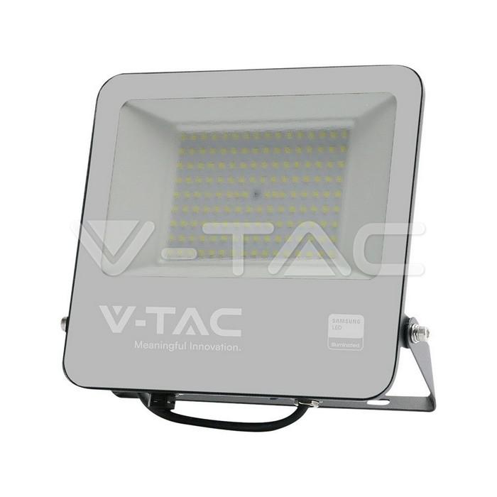 100W LED PROIETTORE SMD SAMSUNG CHIP 1M CAVO CORPO NERO VETRO SMERIGLIATO 6400K