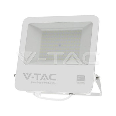 100W LED PROIETTORE SMD SAMSUNG CHIP 1M CAVO CORPO BIANCO VETRO SMERIGLIATO 6400K