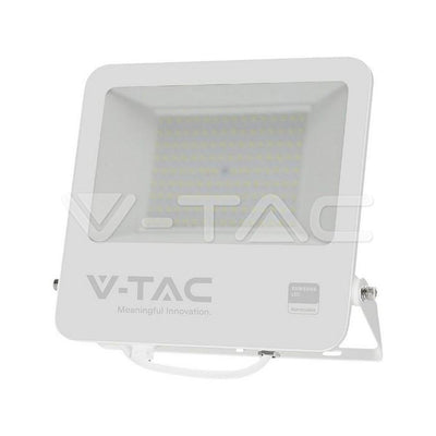 100W LED PROIETTORE SMD SAMSUNG CHIP 1M CAVO CORPO BIANCO VETRO SMERIGLIATO 6400K