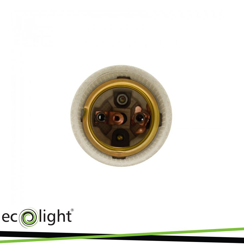 PRESA E27 IN CERAMICA CON SUPPORTO