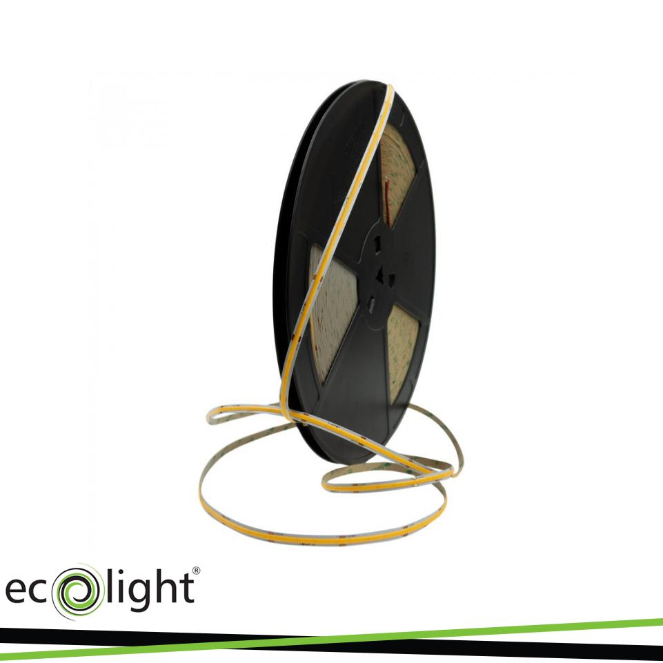 STRISCIA LED COB 480 9W/M 6000K 1170LM/M 24V IP20 50MT