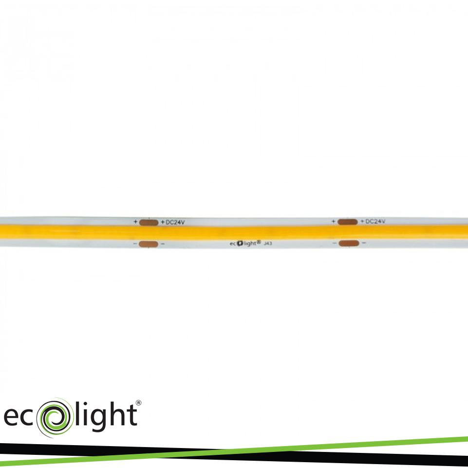 STRISCIA LED COB 480 9W/M 6000K 1170LM/M 24V IP20 50MT