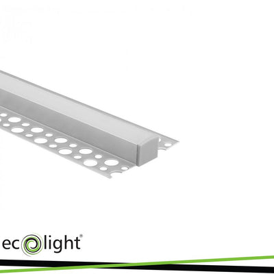 PROFILO ANODIZZATO DA SUPERFICE GN02 + PARALUME OPALINO 2MT
