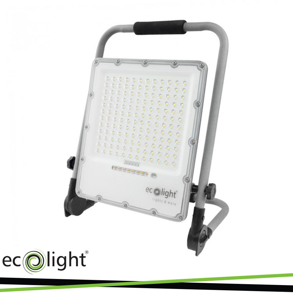 FARO DA LAVORO 100W 5000K CON  BATTERIA 9AH