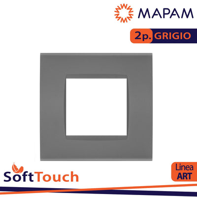 PLACCA SOFT-TOUCH ART-T1 2P 8002ST-8 GRIGIO