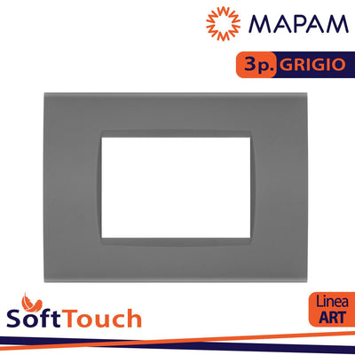 PLACCA SOFT-TOUCH ART-T1 3P 8003ST-8 GRIGIO