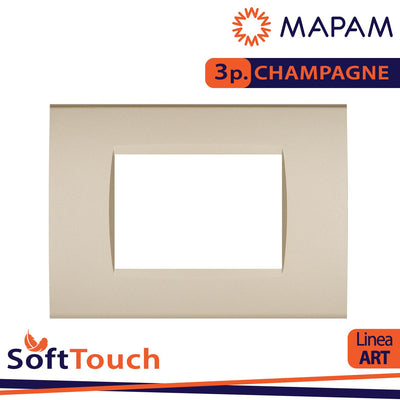 PLACCA SOFT-TOUCH ART-T1 3P 8003ST-5 CHAMPAGNE