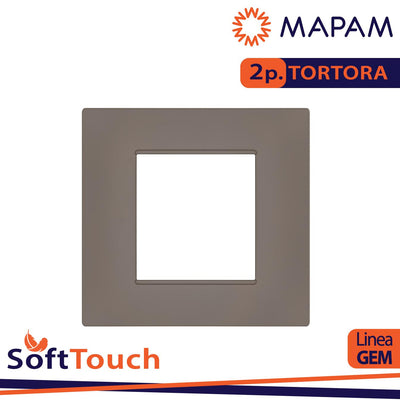PLACCA SOFT-TOUCH GEM-T2 2P 6002ST-7 TORTORA