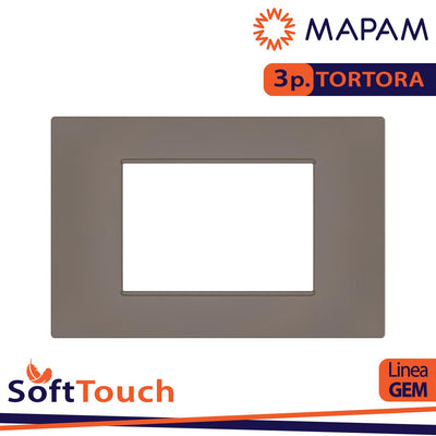 PLACCA SOFT-TOUCH GEM-T2 3P 6003ST-7 TORTORA