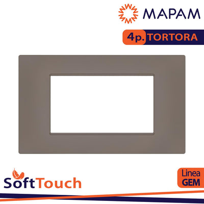 PLACCA SOFT-TOUCH GEM-T2 4P 6004ST-7 TORTORA