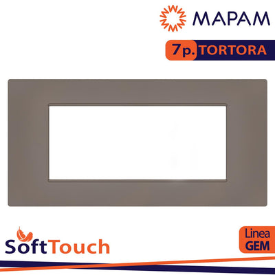 PLACCA SOFT-TOUCH GEM-T2 7P 6007ST-7 TORTORA